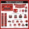 Class of 2026 Graduation Decorations Kit - Bold Red and Black Congrats Grad Banner Set with Backdrop, Card Box, Honeycomb Centerpieces, and Balloons - Complete Party Supplies for High School and College